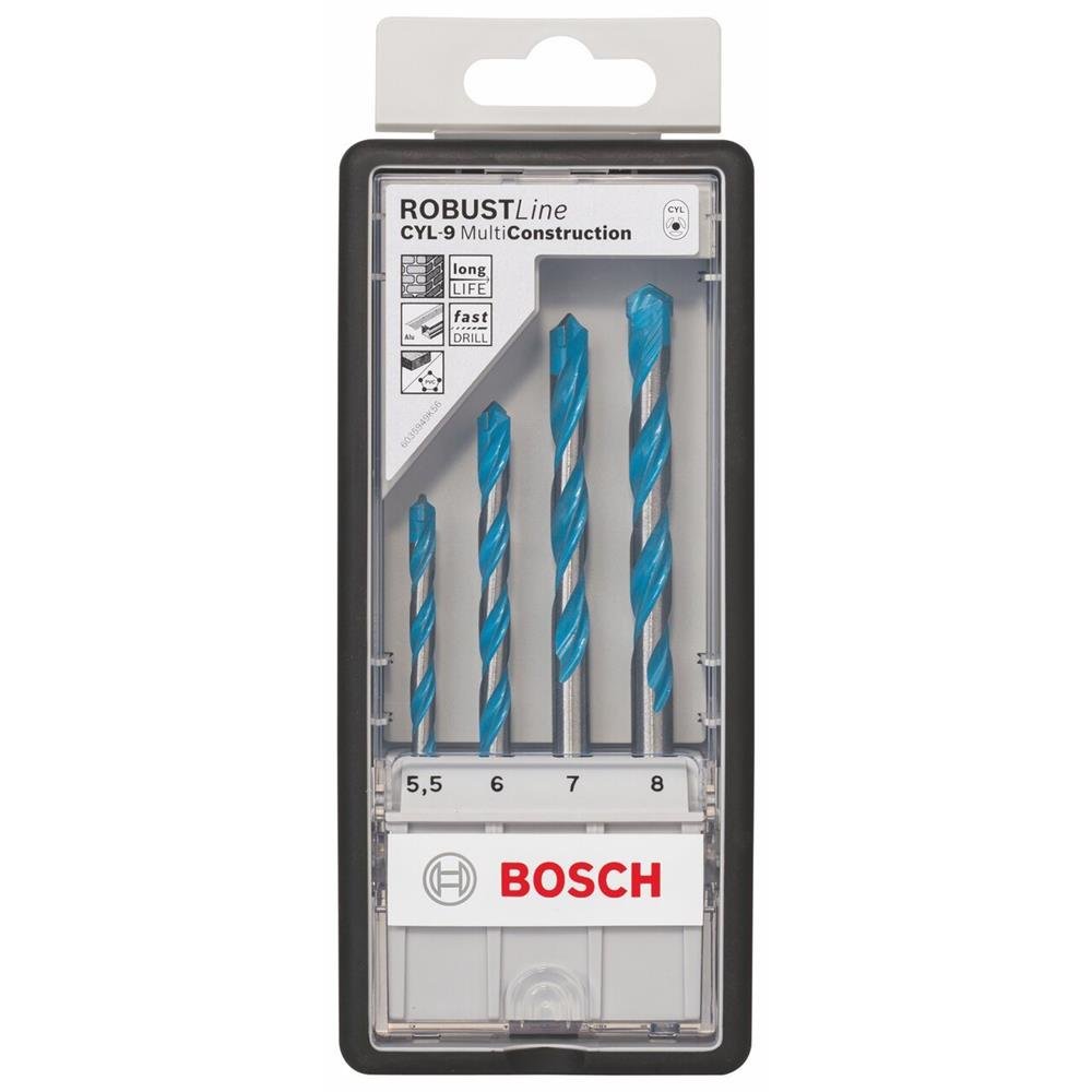 Bosch 5.5/6/7/8 mm Multi-Construction Drill Bits (4-Piece) — image 1