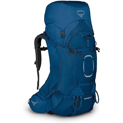 Osprey Men's Aether 55 Backpack, Deep Water Blue, Large/X-Large