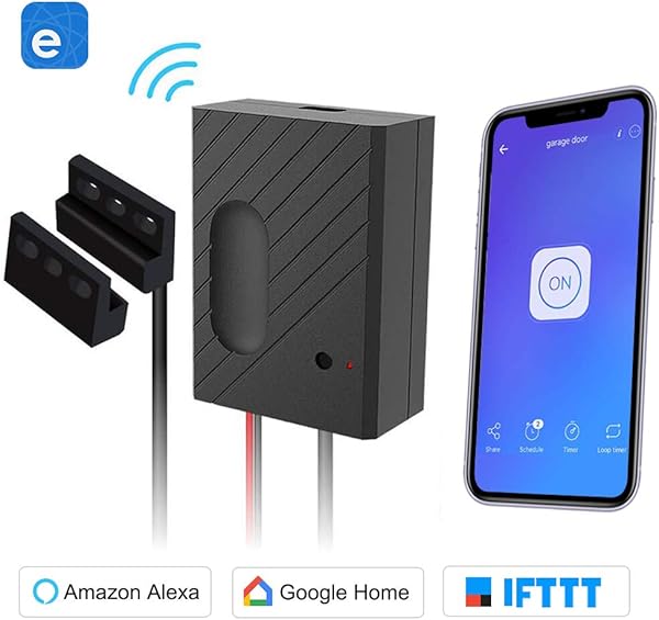 Newgoal WiFi Smart Home Garage Door Opener Control remoto inalmbrico de voz con aplicacin eWelink compatible con Alexa Google Home Nest e IFTTT
