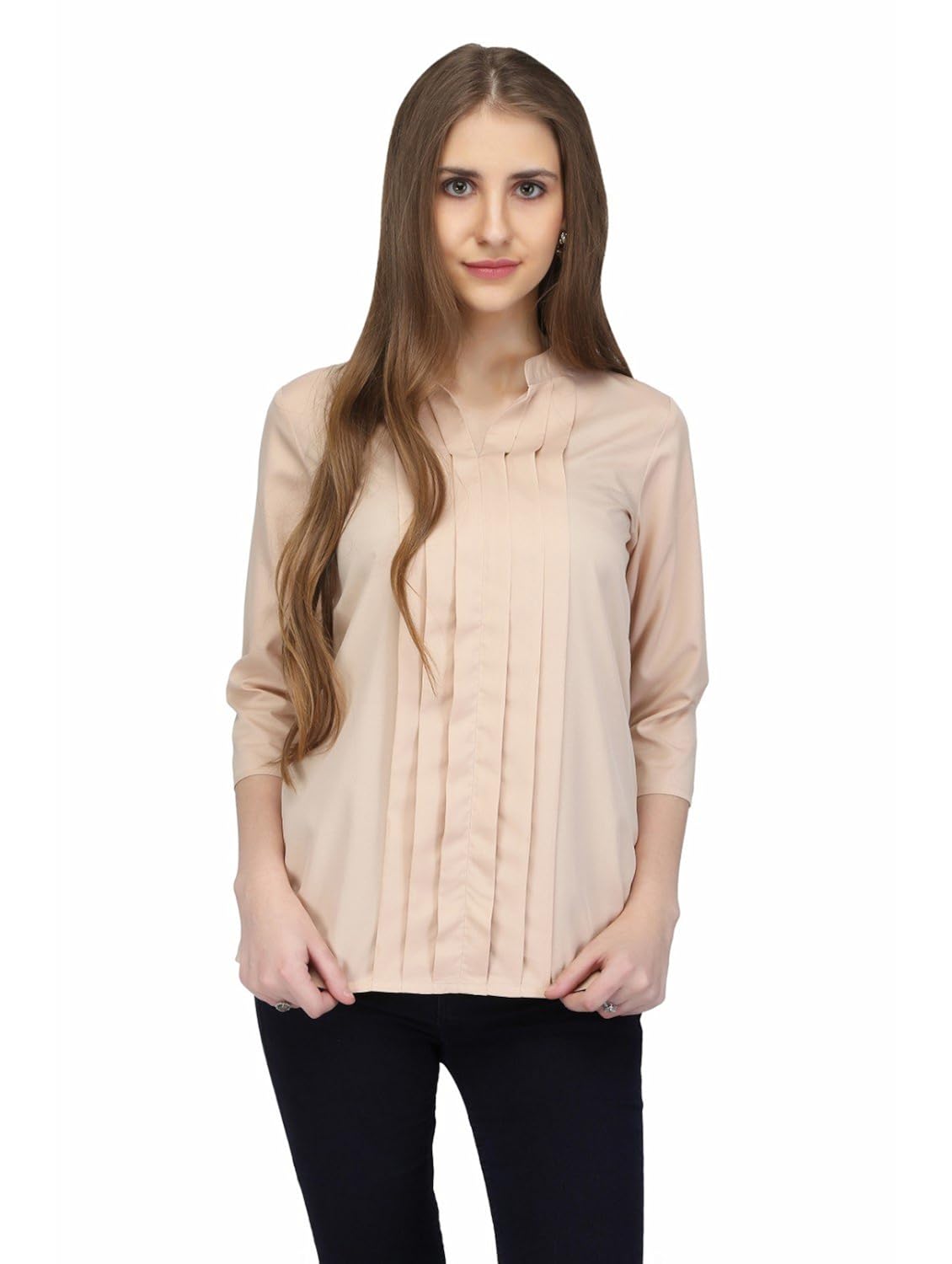 karmic vision women's crepe casual top