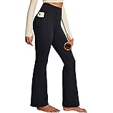 IUGA Fleece Lined Pants Women Thermal Flare Leggings Winter Warm Bootcut Workout Yoga Pants Women with Pockets High Waisted