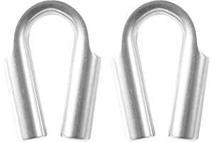 CCTVMTST 2 Pieces Stainless Steel Thimbles with Gusset, Suitable for 3/8-1/2 inch Wire or Winch Rope