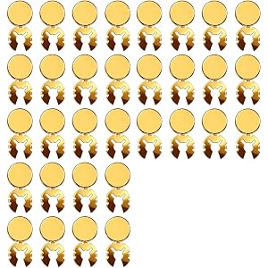 VZYUVY 32 Pcs Button Covers for Men Women Shirts, 2 Sizes Gold Buttons Cover for Blouses Formal Shirt Tuxedo