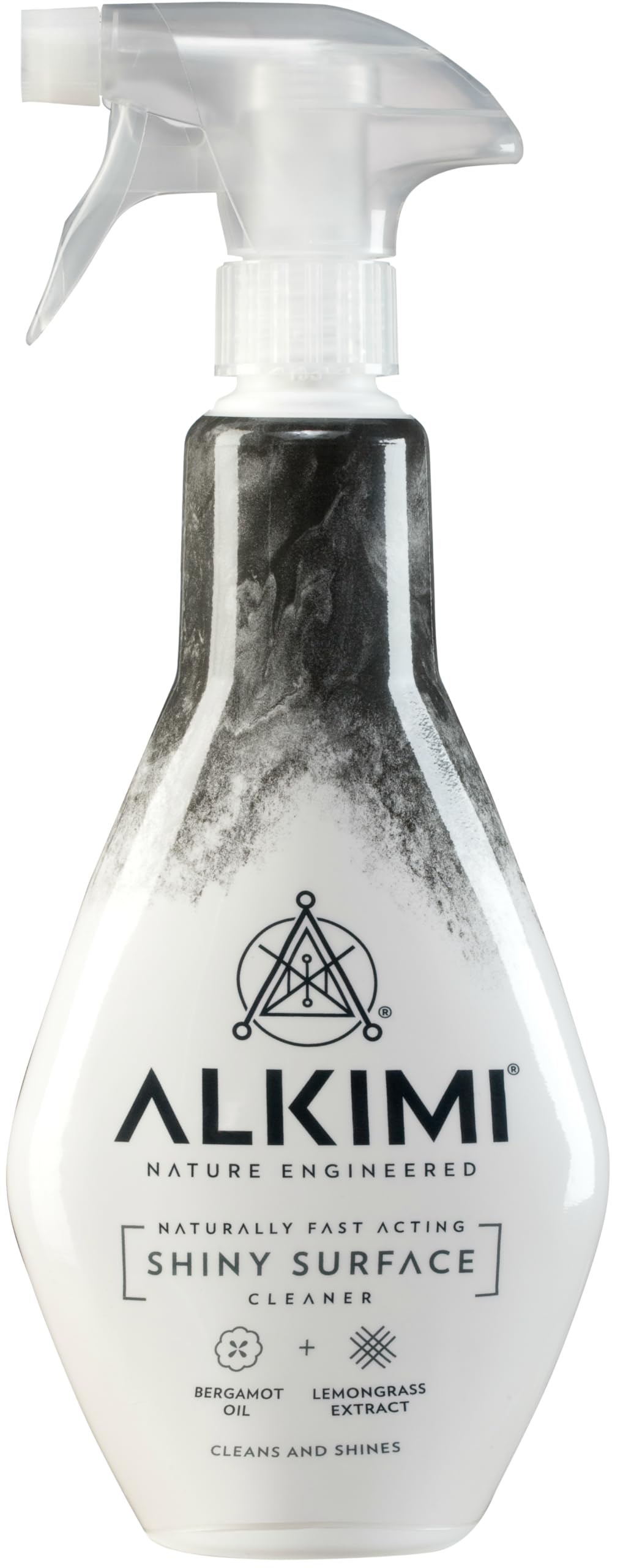 ALKIMI Shiny Surface Cleaning Spray – Powerful Cleaning, No Harsh Chemicals, with Natural Bergamot Oil & Lemongrass Extract