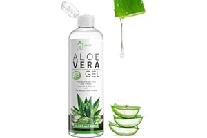 Organic Aloe Vera Gel from 99% Pure Aloe for All - Ideal for After Suncare, Post - Shave & Itchy Skin - Works on Face, Body &