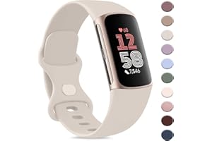 AK Sport Band Compatible with Fitbit Charge 6 Bands / Fitbit Charge 5 Bands Women Men, Classic Soft Replacement Straps Wristbands for Fitbit Charge 6 / 5 Advanced Fitness & Health Tracker