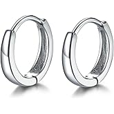 925 Sterling Silver Hoop Earrings for Women, Hypoallergenic Huggie Earrings Cartilage Hoop Earring, Small Hoop Earrings Ear Cuffs for Women Girls Men