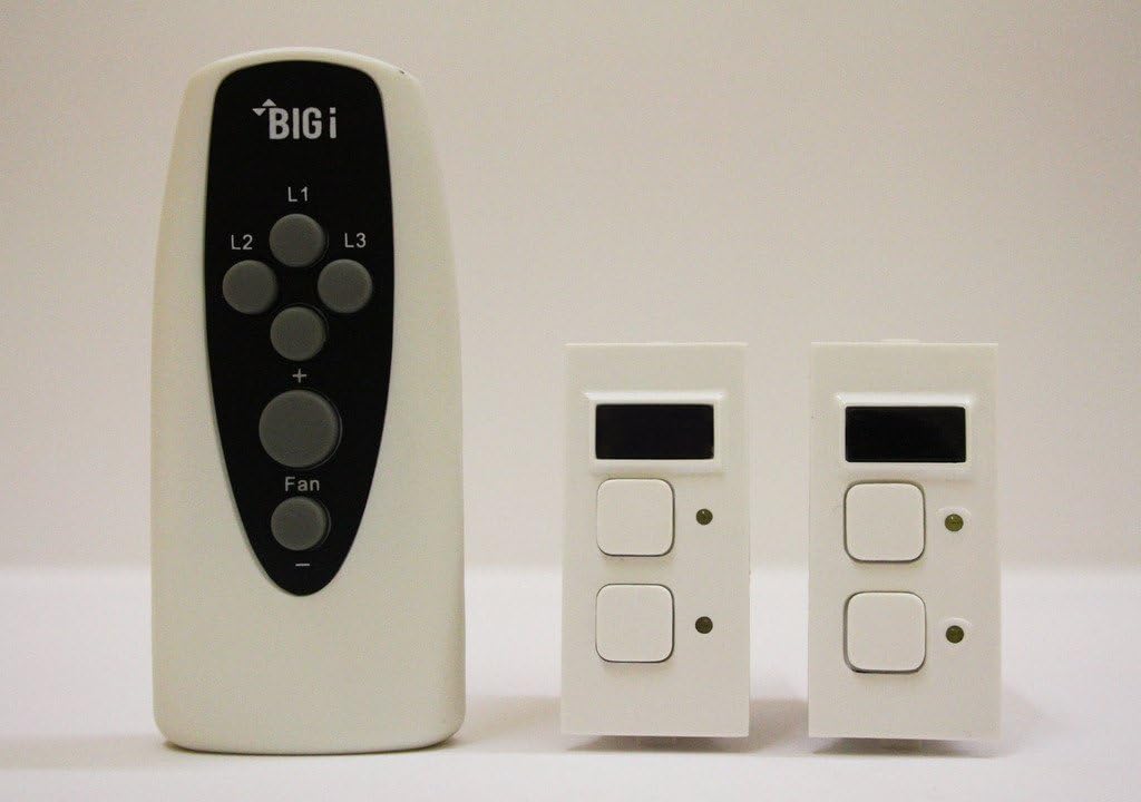 BIG i Non-Modular Remote Control Switches for 3 Lights and 1 Fan by Dott Systems (White, 100 Watts)