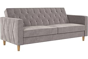 CosmoLiving by Cosmopolitan Liberty Futon with Storage, Light Gray