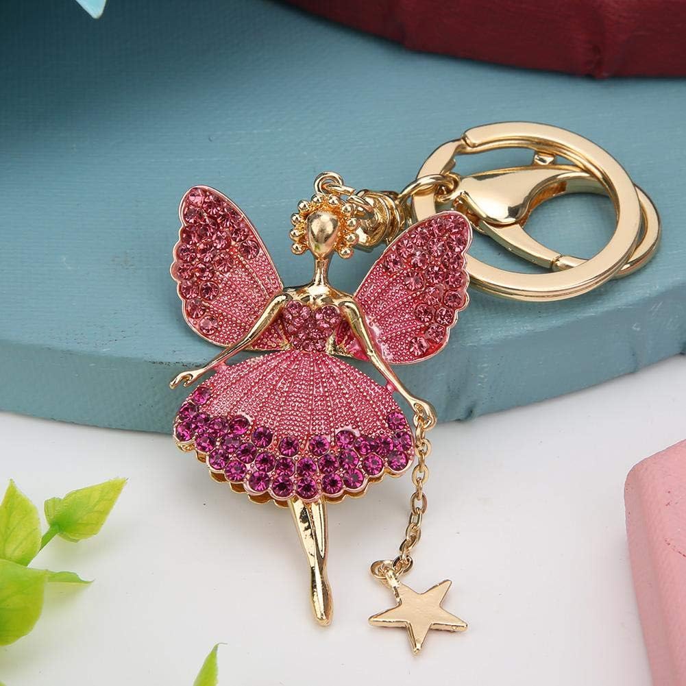 Hztyyier Cute Ballet Dancing Girl Pendant Keychain Women Rhinestone Ballerina Keyring Bag Pendant Car Key Chain Charm Handbag Hanging Gift - Image 5