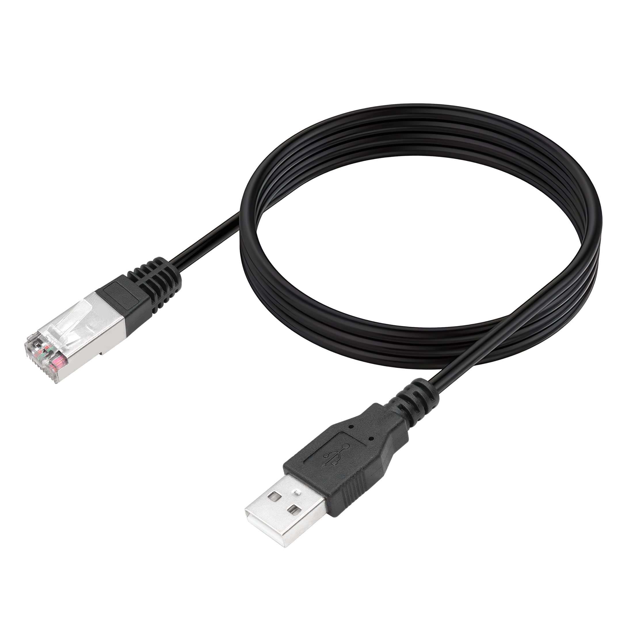 YACSEJAO 2M/6.6 FT USB to RJ50 Control Cable for APC USB Type A AM to RJ50 10P10C Data Scanner Cable
