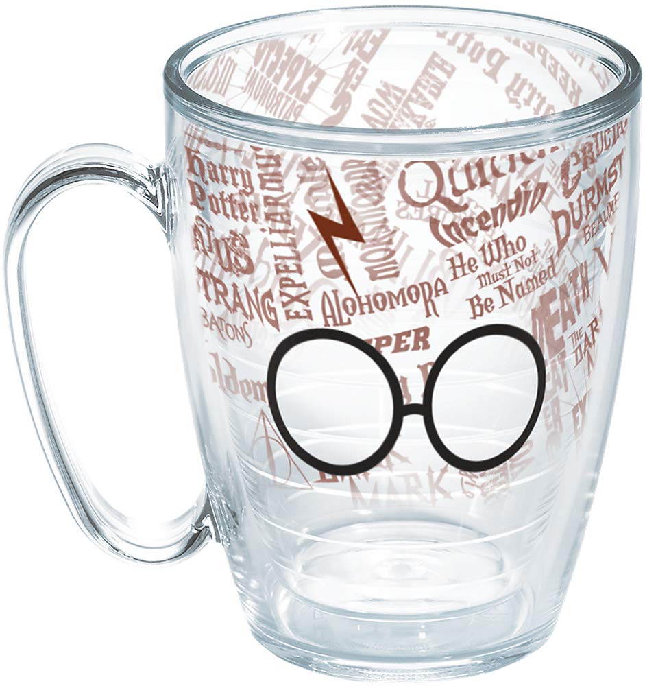 Tervis Harry Potter-Glasses and Scar Made in USA Double Walled Insulated Tumbler, 16oz Mug - No Lid, Clear