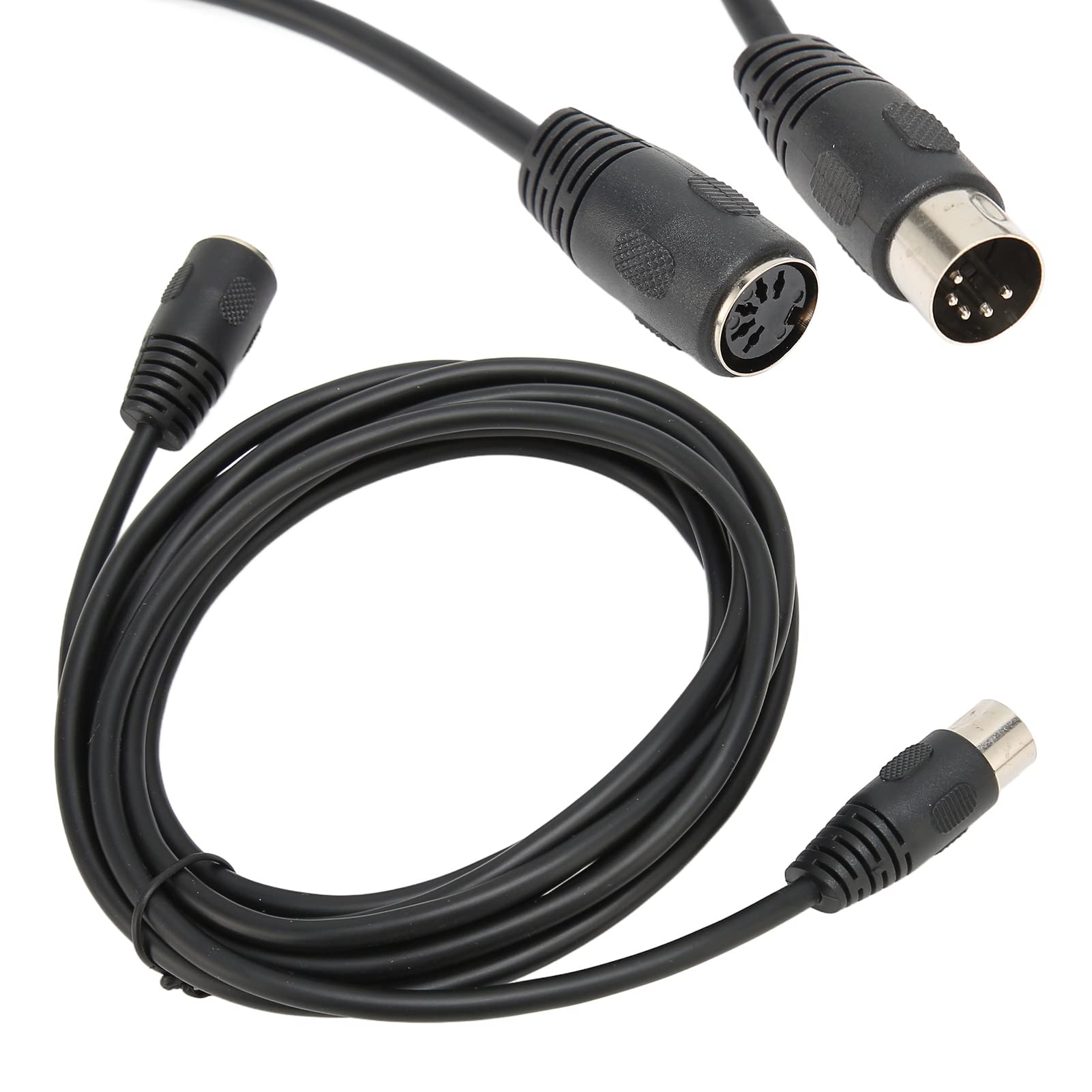 VBESTLIFE MIDI Din 5 Pin Plug Connector Extension Cable, 5 Pin DIN Male to Female Audio Socket Adapter Cable for Electronic Piano MIDI Guitar, 3m/9.8ft