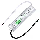 LED Driver 60W Waterproof IP67 Power Supply, 24V Transformer 90V-260V AC to DC for Strip Lights, Constant Voltage Products (1)