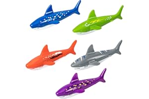 YHMALL Underwater Diving Toys Shark Pool Torpedo Toys Swimming Throwing Torpedo Bandits Small Water Rockets Training Dive Toys for Learning to Swim 5 Pack