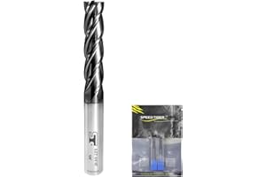 SPEED TIGER Micrograin Carbide Square Long Flute End Mill - 1/4" Diameter 1-1/8" Flute Length, 4" OVL, 4 Flutes - ILET (2 Pieces, 1/4") - for Alloy Steels, Hardened Steel & Metal– Mill Bits Sets