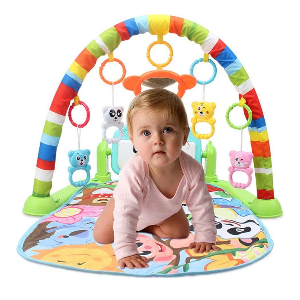 Atmeyol Unisex Baby Musical Fitness Rack Toys Musical Educational Play Mat Games