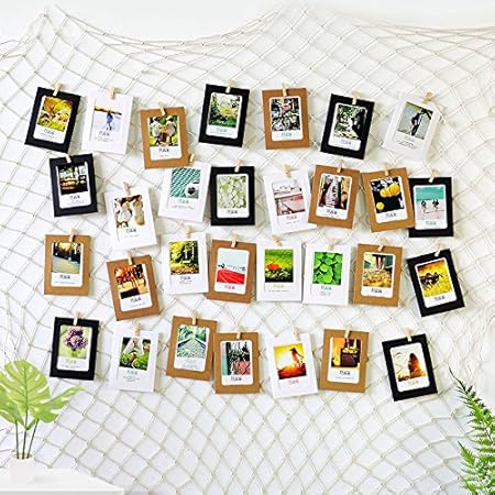Ecooe Cornice Portafoto Da Parete Con 40 Foto Clips Decorazione Della Parete Della Foto Cornice Foto Collage Per Appendere Foto Wall Decor