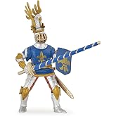 Papo Realistic Blue Fleur-de-LYS Knight Figurine, Medieval Collection, Kids | Creative play in the world of chivalry | hand-painted | a lovely piece to display | original gift for girls and boys aged 3+