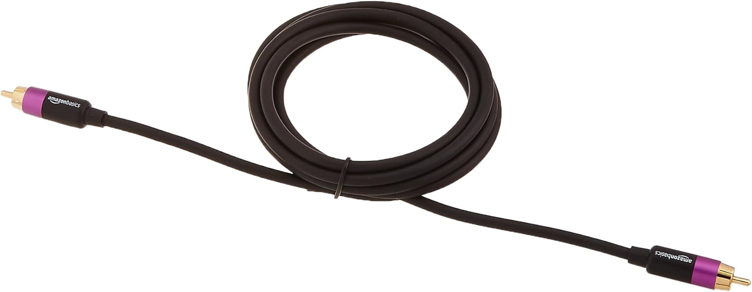 Basics RCA Audio Subwoofer Cable - 8 Feet: Home Audio & Theater