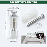 SenZee Toilet Seat Fittings 8 Pcs Universal Hinges Screws Nuts Black White view 3