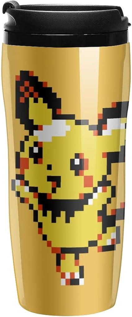 Amazon ピチュウ ドット絵 水筒 マグボトル コーヒーカップ 携帯マグ プラスチック 蓋付き 二重構造 直飲み 真空断熱 おしゃれ 女の子 男の子 かわいい おしゃれ Danesi キャラクター 350ml Danesi ホーム キッチン 通販