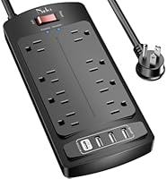 Nuetsa 8-Outlet Power Strip w/ 4 USB