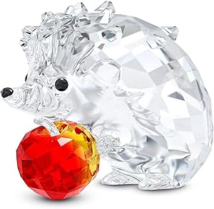 SWAROVSKI Hedgehog with Apple Figurine Decoration 5532203, Light Multi-Colored