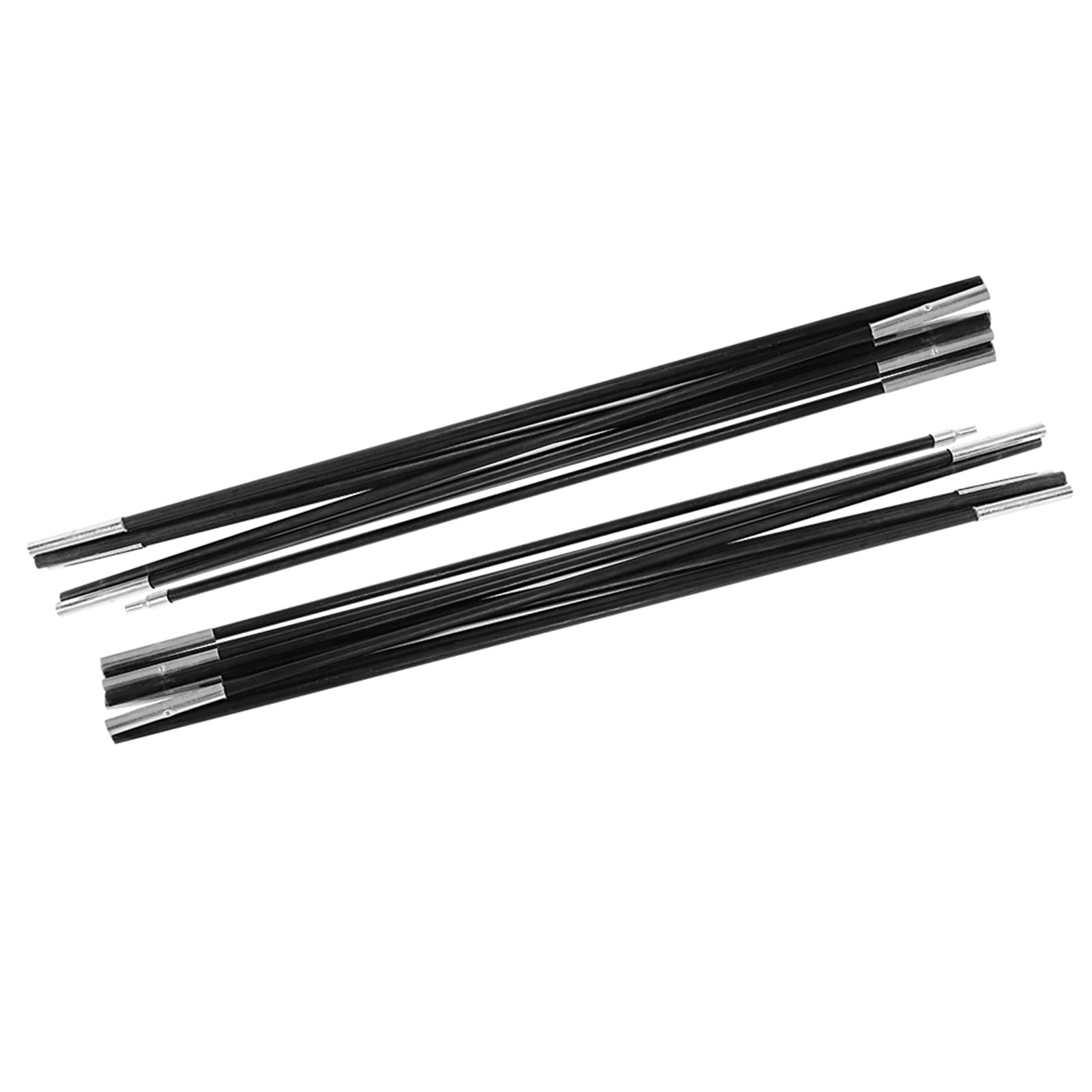 4.9M Fiberglass Camping Tent Pole Bars, Lightweight Tent Poles Replacement, 9 Segments Tent Pole Kit, Support Rods Awning Frames Kit, for Soft Ground