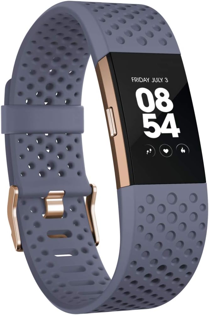 Fitbit FB407RGGYS-EU Charge 2 - Pulsera, Color Gris y Azul