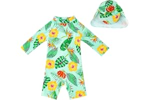 Baby Boys/Girls Rashguard One Piece Zip Swimwear with UPF 50+ Sun Protection Infant Beach Swimsuit