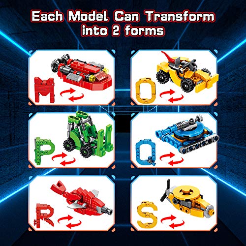 VATOS STEM Building Toys - 630 PCS Alphabets Beast Creative Building Bricks | 27-in-1 Learning Educational Construction Toys for Boys Girls Age 6 7 8 9 10 11 12 Years Old -Gift