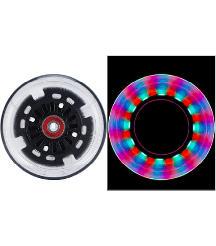 Lot De 2 Roues Lumineuses LED Pour Scooter 100 Mm - ABEC 9, Bleues, PU 88A, Faciles à Installer, Visibilité Nocturne, Compatibles Tous Scooters 100 Mm