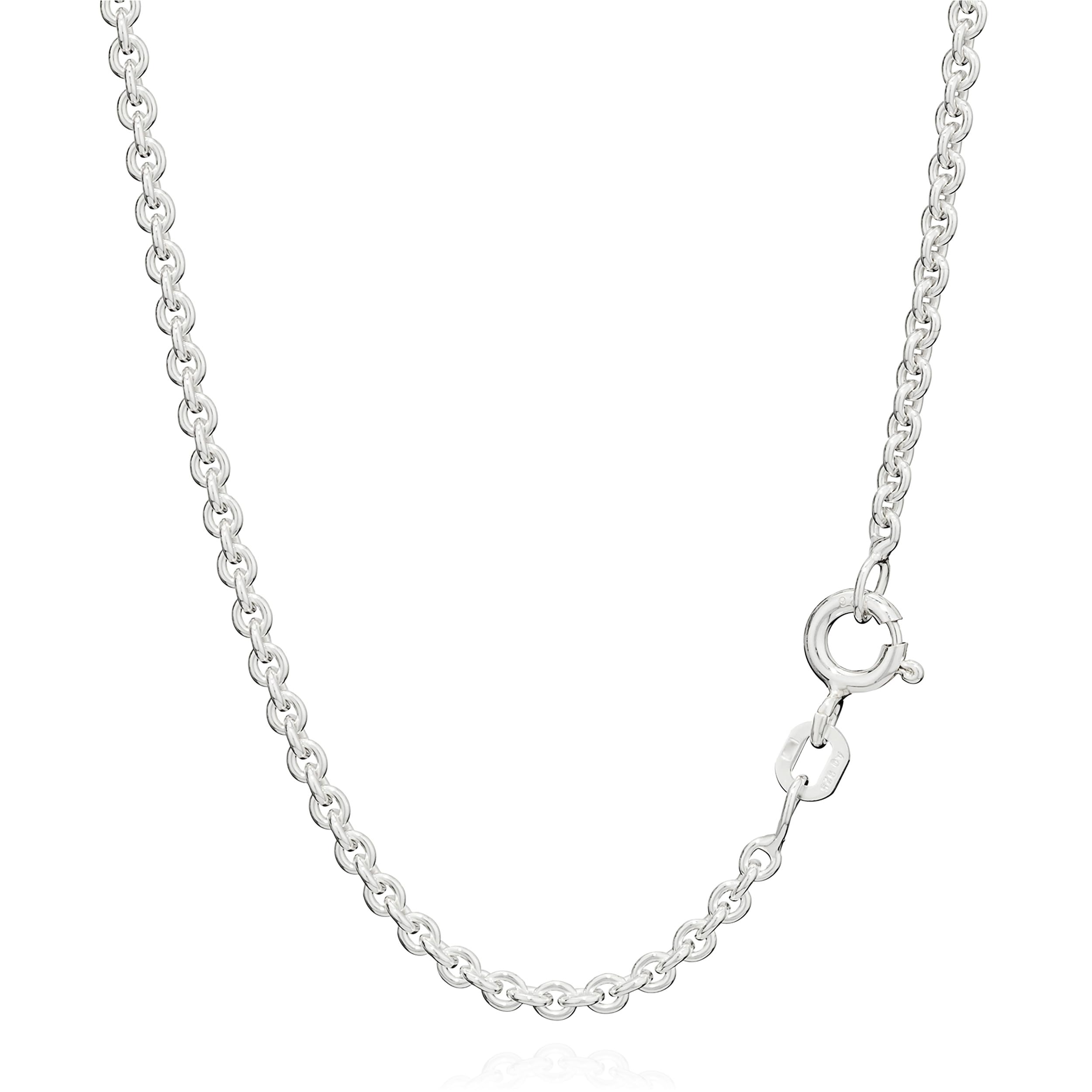 NKlaus 38cm ANCHORCHAIN 925 Sterling Silver Chain Round solid Collier 2,40mm wide 8904