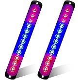 2pcs 12LED Red&amp;Blue Led Light-Head Emergency Beacon Hazard Warning Light Flashing Strobe Light Bar Recovery Breakdown Surface Mount for Construction Vehicle Car Truck Trailer Caravan 12-24V