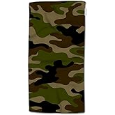 HGOD DESIGNS Camo Hand Towels Military Camouflage Seamless Pattern Soft Hand Towel for Bathroom Kitchen Yoga Gym Decorative Towels 15"X30"