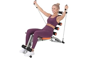 GarveeLife Multi-Functional Abdominal Trainer, Adjustable Ab Workout Equipment, Weight Capacity 220lbs, Abs Machine Bench for