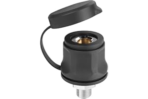 JIOTAR 740112 Air Compressor Hose Adapter With Dust Cap Replacement A/R/B Air Compressor Hose Coupling A/RB Universal On Board Systems GaugeAir Chuck Air Tank Secure Air Tool Connections Adapter- NPT Std