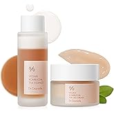 Dr.Ceuracle Vegan Kombucha Tea Beginning Set, Mini-Sized Essence Gel Cream | Korean Skincare, Travel Essentials, Stocking Stuffers, Hydrating Milky Toner &amp; Soothing Moisturizer with Kombucha Tea Extract