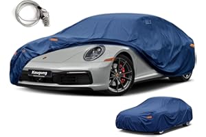 Kaugung Heavyweight Waterproof Car Cover Custom Fit Porsche 911 991 992 996 997 Targa Carrera (1997-2025), Full Exterior Cover with Breathable Vent Outdoor Sun Rain Dust Snow All Weather Protection.
