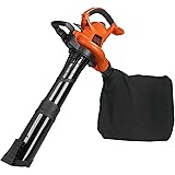BLACK+DECKER Leaf Blower & Leaf Vacuum, 3-in-1, 12-Amp, 250-MPH, 400-CFM (BV6000)
