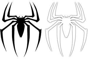 MAZ DISTRIBUTIONS - Spider Sticker – Vinyl Spiderman Decal for Car, Truck, SUV and Van – Indoor and Outdoor Use for Wall – Waterproof Decal for Laptop, iPad and Cup – Balck and White MAZ 441
