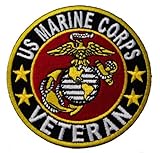 United States US Marine Corps Veteran Iron or Sew on Embroidered Patch D36