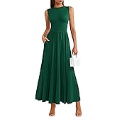 PRETTYGARDEN Summer Maxi Dresses for Women 2026 Sleeveless A Line Flowy Long Casual Sundress Wedding Guest Fashion Clothing