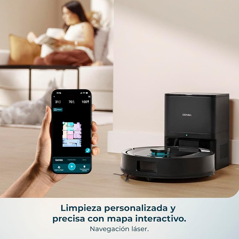 Robot Aspirador y Friegasuelos con IA Conga Y80 X-Treme