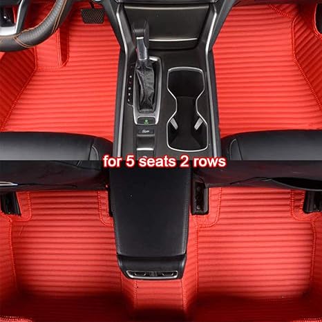 Amazon Co Jp 車の革のフロアマット マセラティジブリ14 19カスタム車のフットパッド 赤 Right Rudder ホーム キッチン