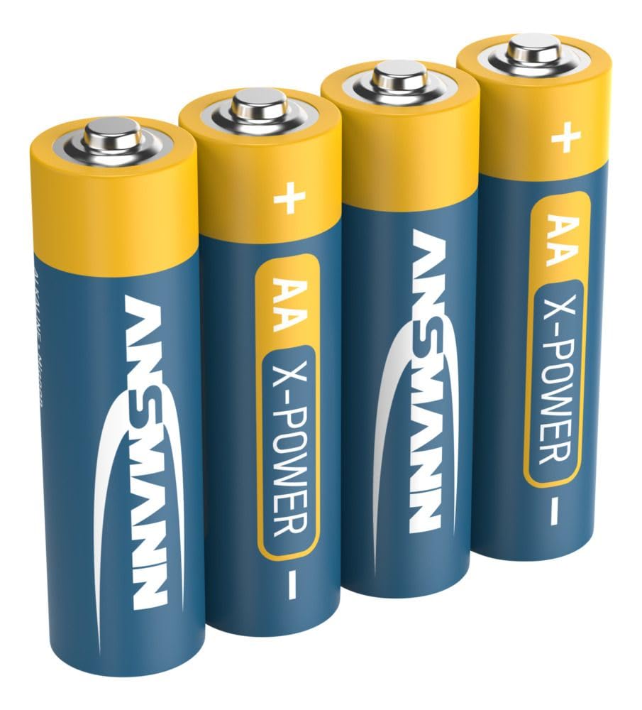 ANSMANN X-Power Alkaline Batterie Mignon AA LR6 Longlife Alkalibatterie für extrem hohen Strombedarf (4er Pack)