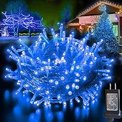 Blue String Lights Outdoor Christmas