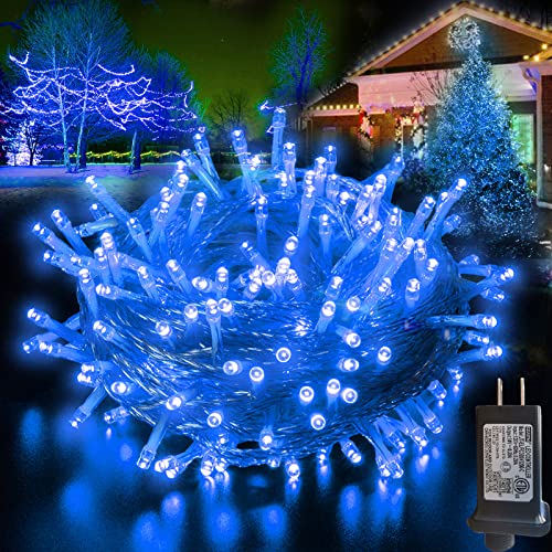 Blue String Lights Outdoor Christmas