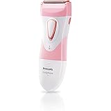 Philips Beauty SatinShave Essential Women's Wet & Dry Electric Shaver for Legs, Cordless, Pink and White, HP6306/50